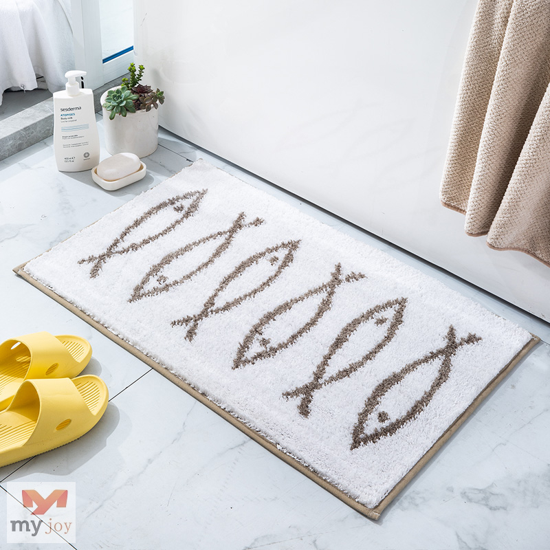 New style 100% polyester microfiber dye anti-slip durable Doormats Bath Mats Cotton Dog Door mats